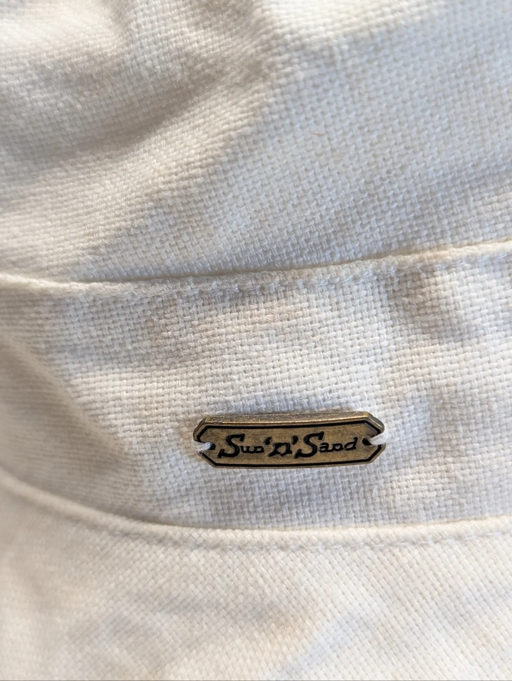 Sun 'N' Sand Women's Ivory Cotton Up Brim Bucket Hat O/S EUC - Picture 4 of 7
